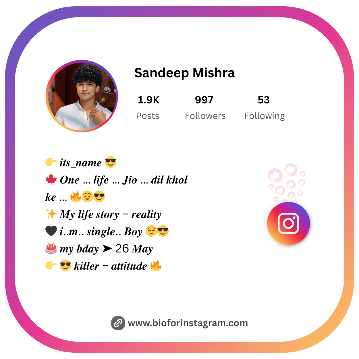 Bio For Instagram For Boy